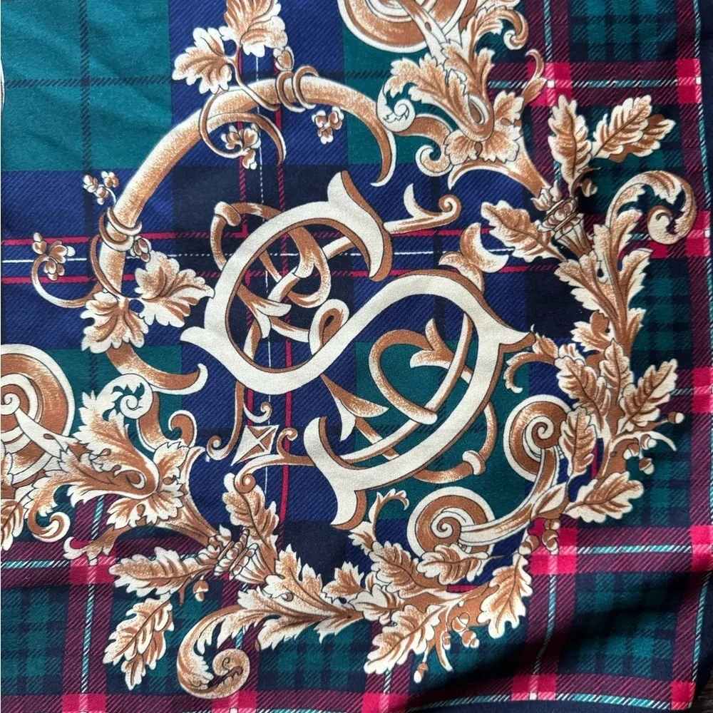 VTG Plaid Print Scarf
